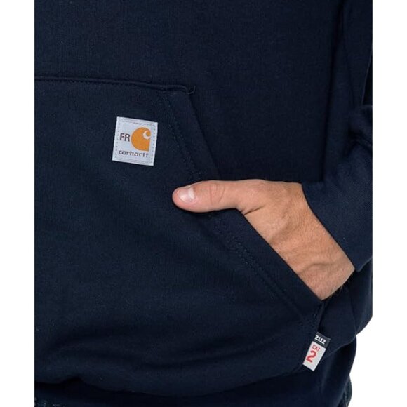 NEW Carhartt FR Flame Resistant Hoodie Sweatshirt!  Heavyweight  Navy  102908 - Picture 3 of 5